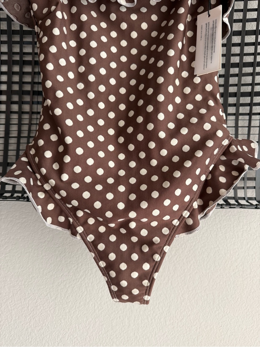 Montce Jacelyn Ruffle One-Piece Swimsuit polka dot NWT - Picture 7 of 7